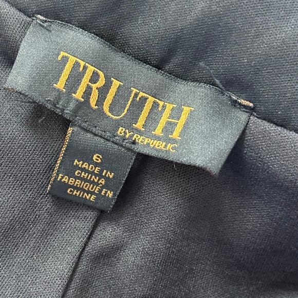 TRUTH by Republic jet black noir fully sequin embellished bootcut trouser pants - Picture 8 of 11